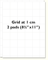 Grid at 1 cm - 2 small pads (8.5